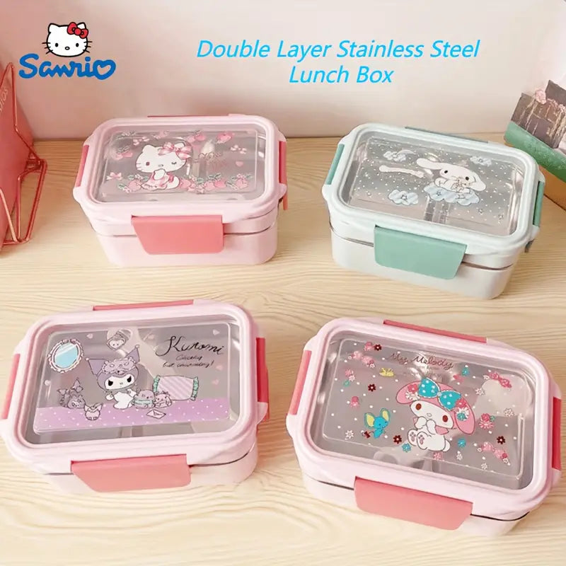 Sanrio Double Layer Stainless Steel Lunch Box