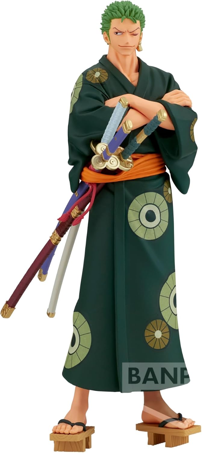 One Piece Grandline Series Wanokuni Yukata Silvers Roronoa Zoro Figure