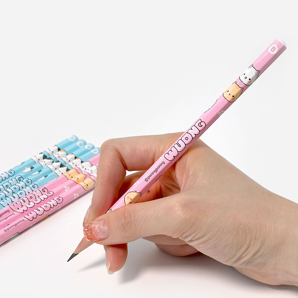Wuong 4pcs Cute Pencil Set
