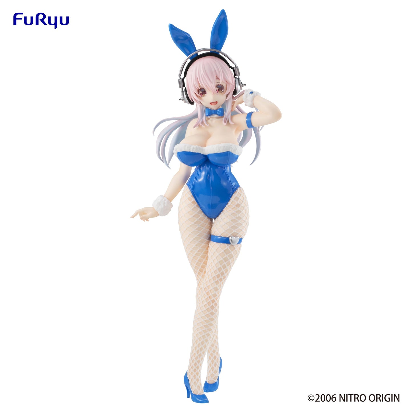 Furyu USA Super Sonico Bicute Bunnies Figure - Super Sonico (Blue Rabbit Ver.)