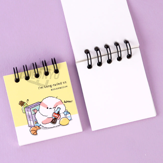 Long-Tailed Tit Puppy Mini Notepad II
