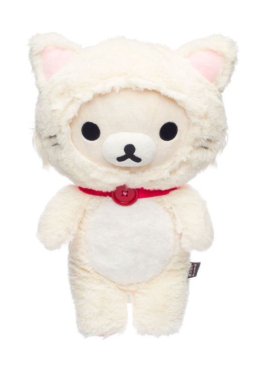 San-X Original: Korilakkuma In A White Fluffy Cat Medium Plush