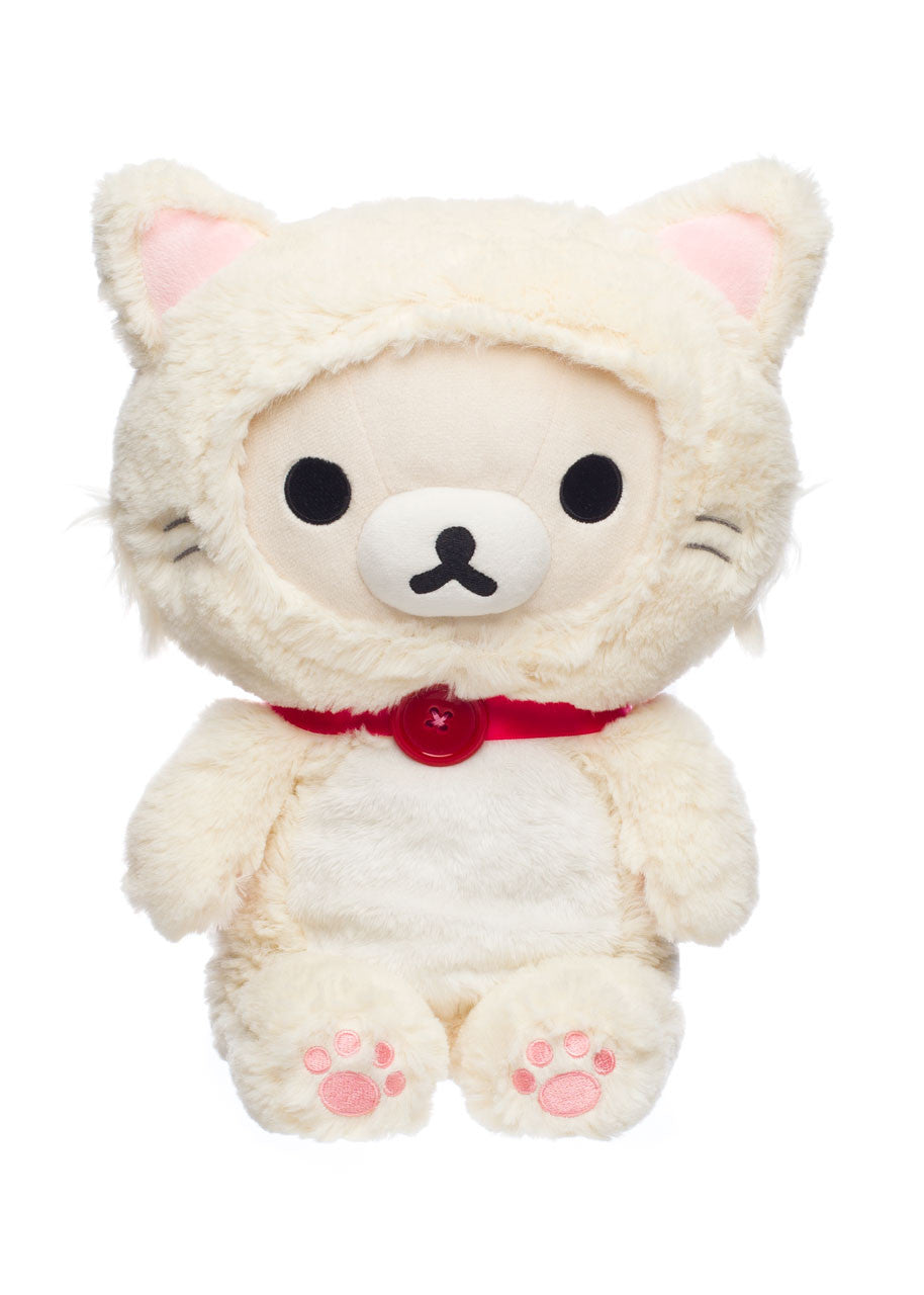 San-X Original: Korilakkuma In A White Fluffy Cat Medium Plush