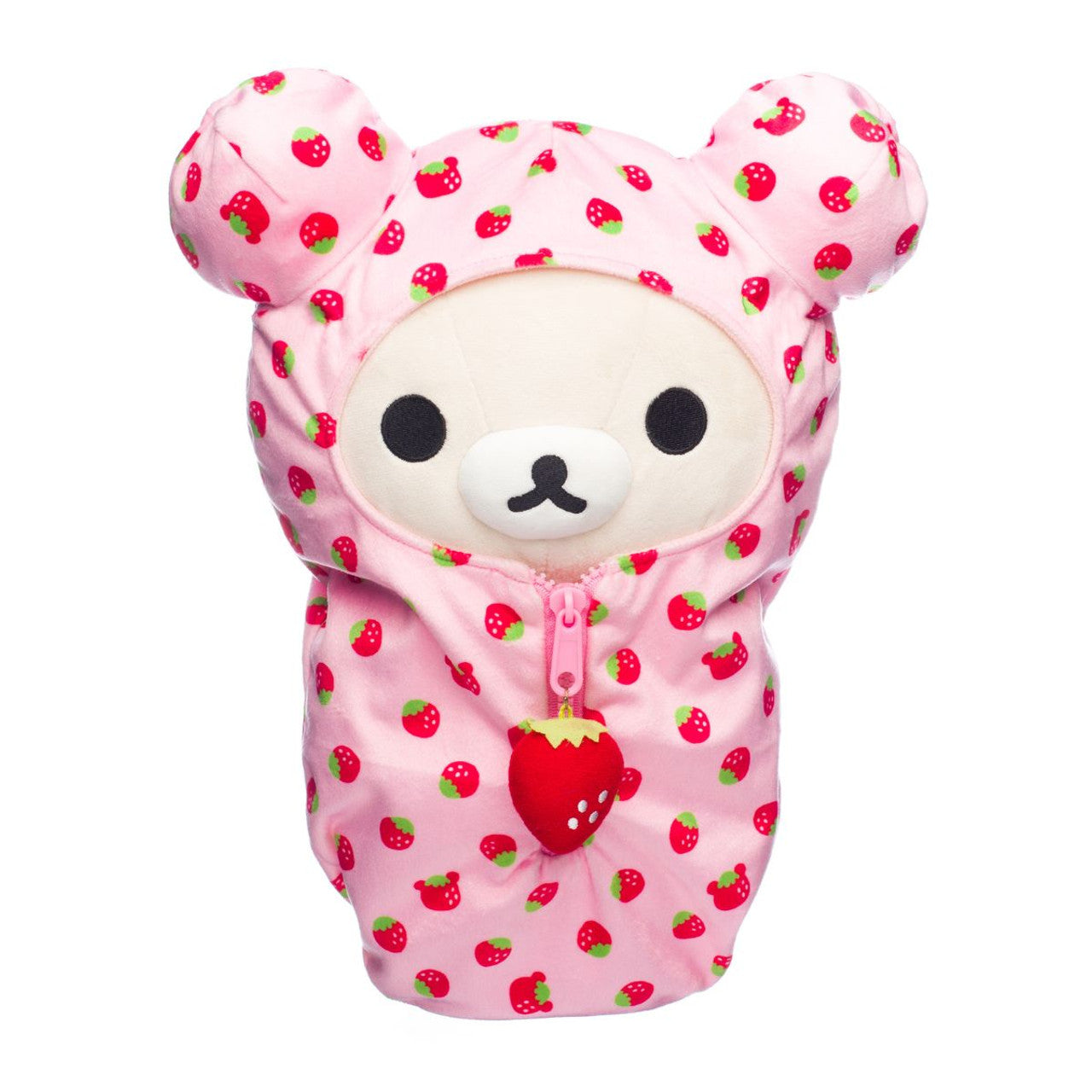 San-X Original: Korilakkuma Strawberry Pattern Pink Sleeping Bag Medium Plush