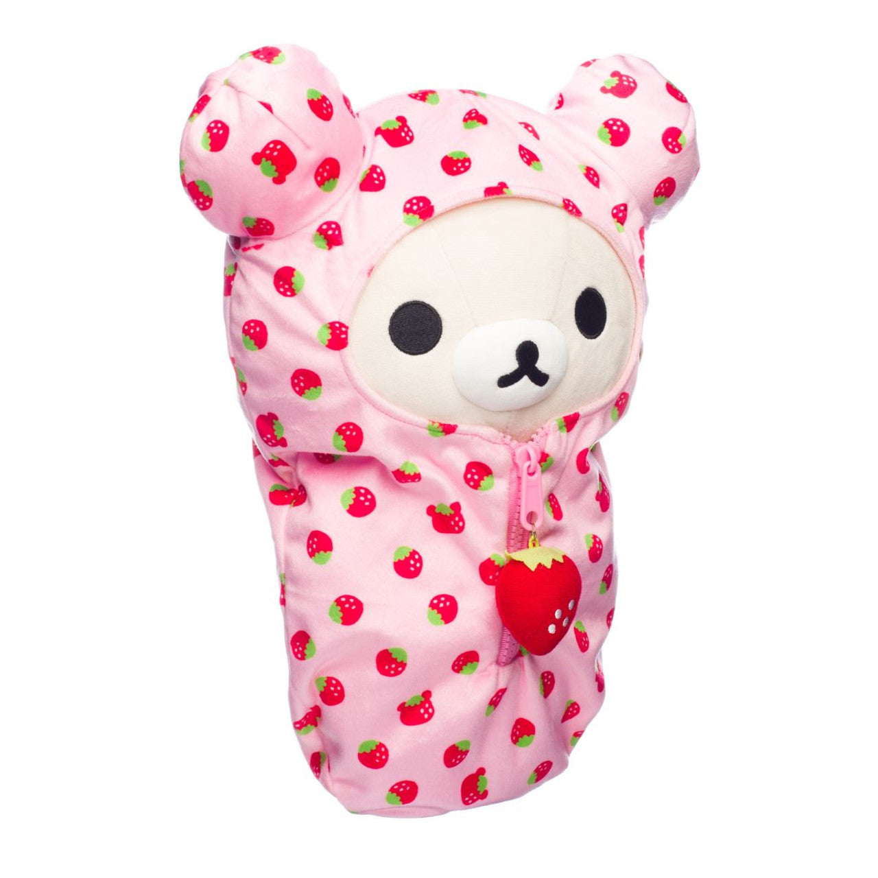 San-X Original: Korilakkuma Strawberry Pattern Pink Sleeping Bag Medium Plush