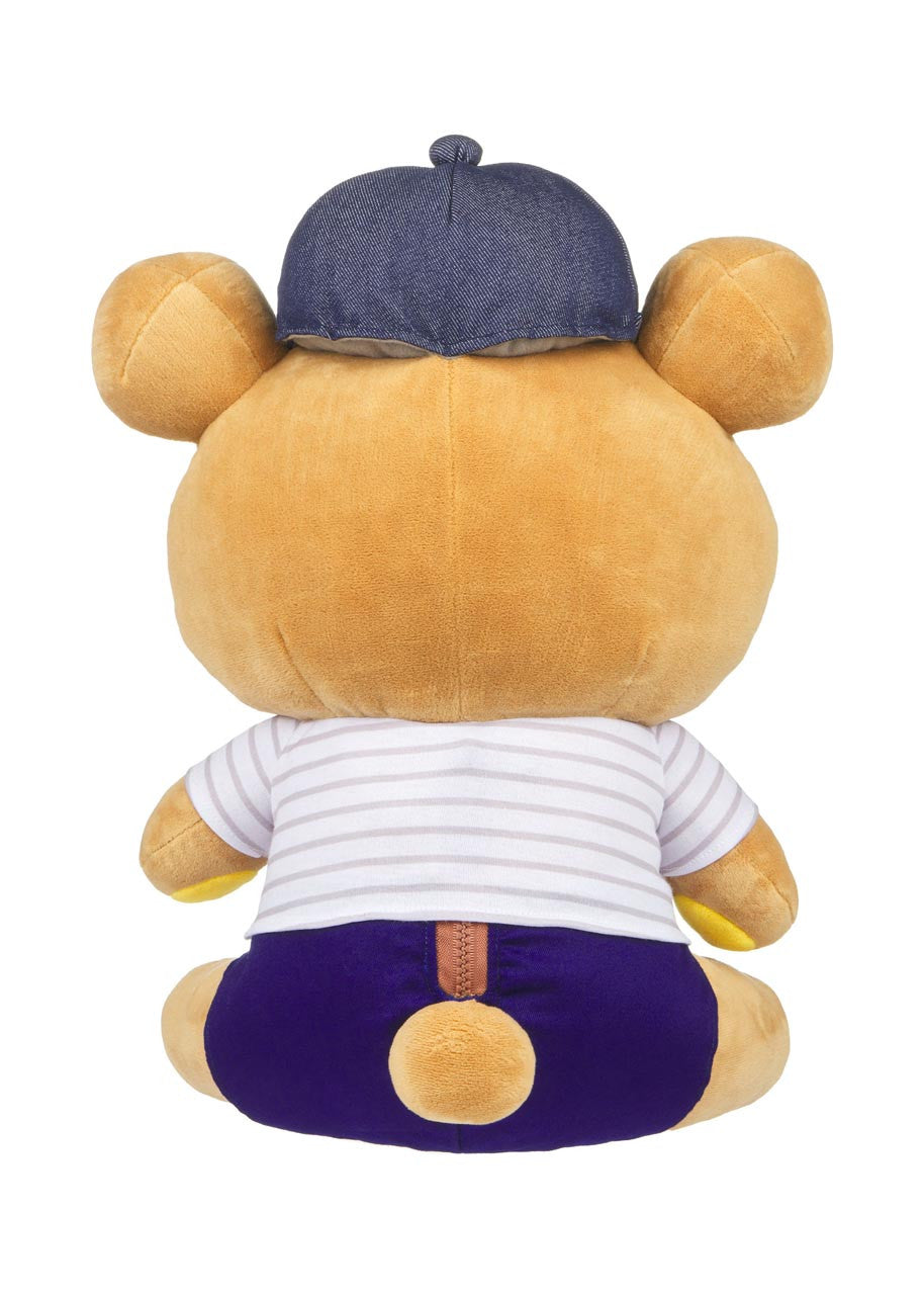 Rilakkuma Baseball Cap and Striped Tee Plush