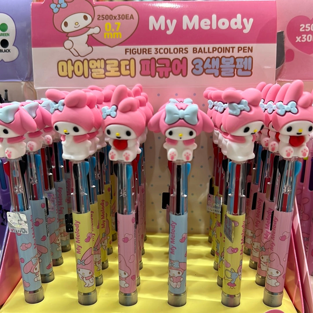 My Melody Figure 3 Colors Ballpoint Pen