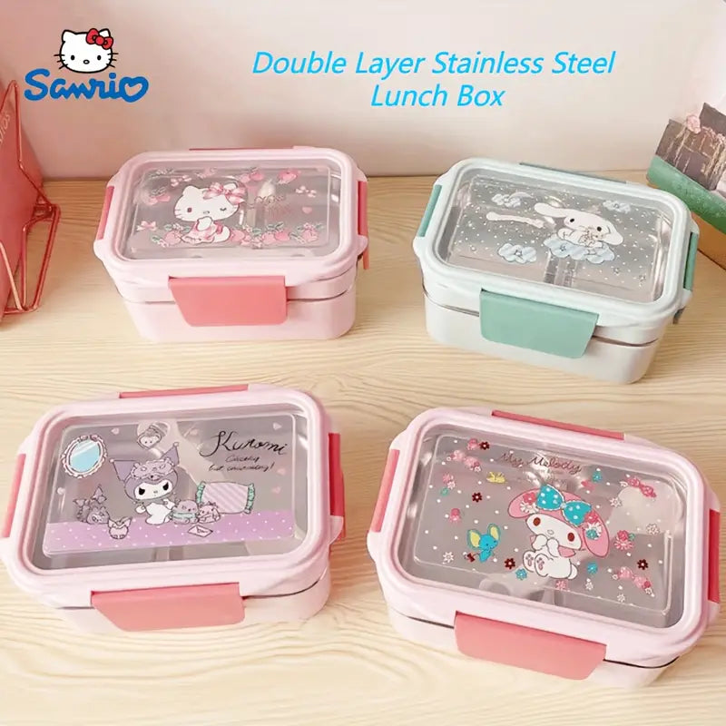 Sanrio Double Layer Stainless Steel Lunch Box