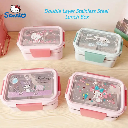 Sanrio Double Layer Stainless Steel Lunch Box