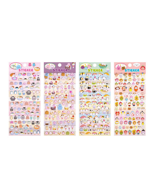 Animal And Food Cute Stickers Set