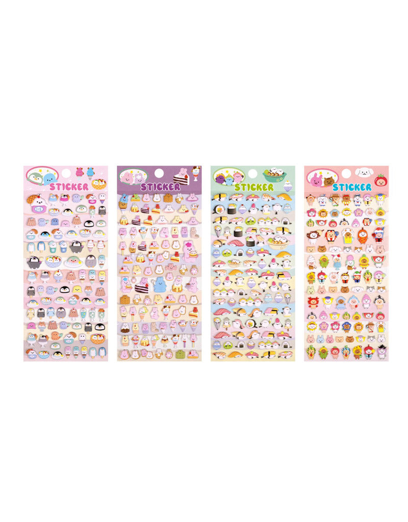 Animal And Food Cute Stickers Set
