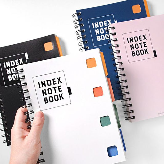 Index Spiral Line Thick Notebook