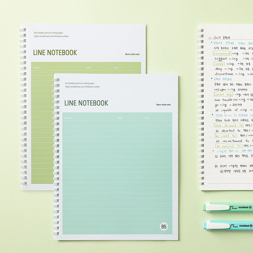 Pastel Line Notebook B5