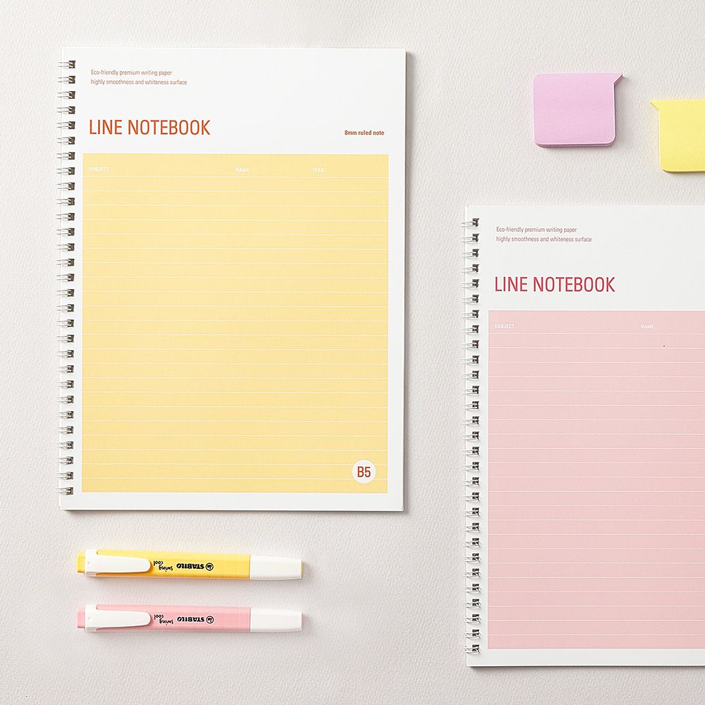 Pastel Line Notebook B5