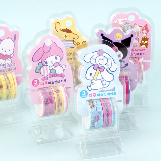 Sanrio 3 sizes Deco Masking Tape Set