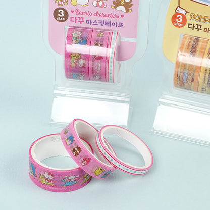 Sanrio 3 sizes Deco Masking Tape Set