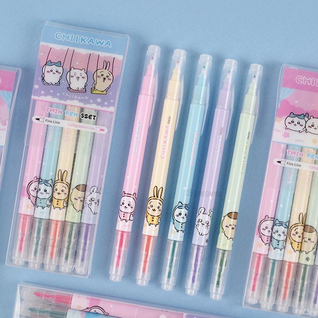 Chiikawa Twin Pen 5 Colors Set