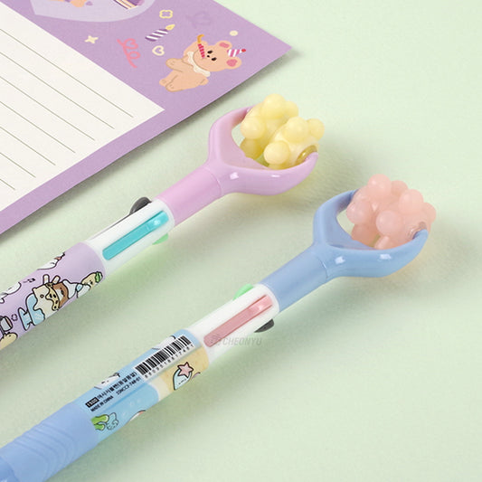 Cute Massage Ballpoint 4 color Pen