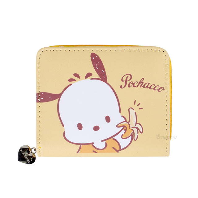 Sanrio Pocket Wallet With Heart Stainless Steel Zipper