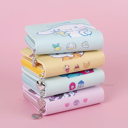 Sanrio Pocket Wallet With Heart Stainless Steel Zipper