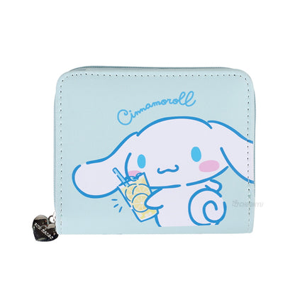 Sanrio Pocket Wallet With Heart Stainless Steel Zipper