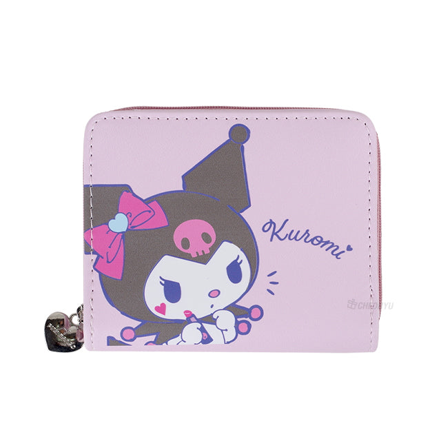 Sanrio Pocket Wallet With Heart Stainless Steel Zipper