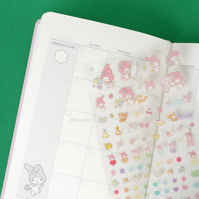 Sanrio Hard Daily Journal/ Notebook With Sticker Set