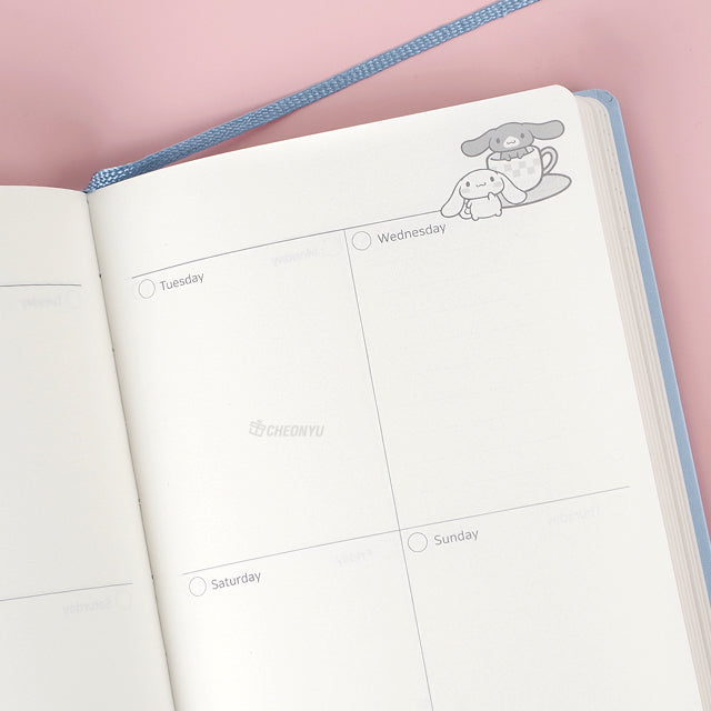 Sanrio Hard Daily Journal/ Notebook With Sticker Set