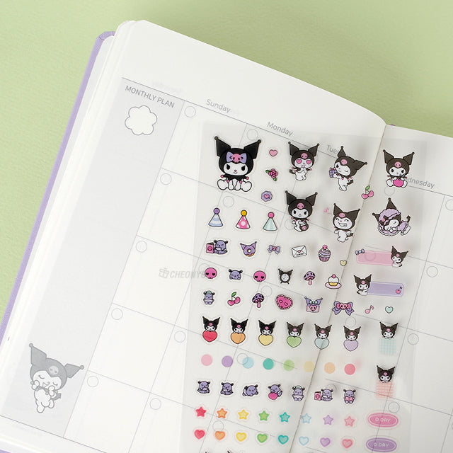 Sanrio Hard Daily Journal/ Notebook With Sticker Set