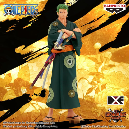 One Piece Grandline Series Wanokuni Yukata Silvers Roronoa Zoro Figure