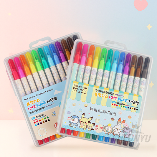 Pokemon Marker 12 Colors Pen Set