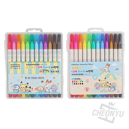 Pokemon Marker 12 Colors Pen Set