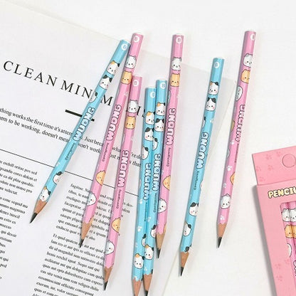Wuong 4pcs Cute Pencil Set