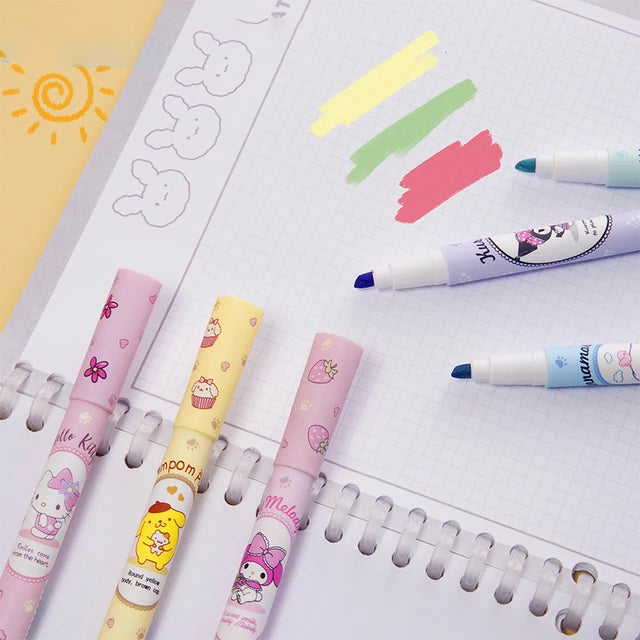 Sanrio 6pcs Highlighter Pen Set