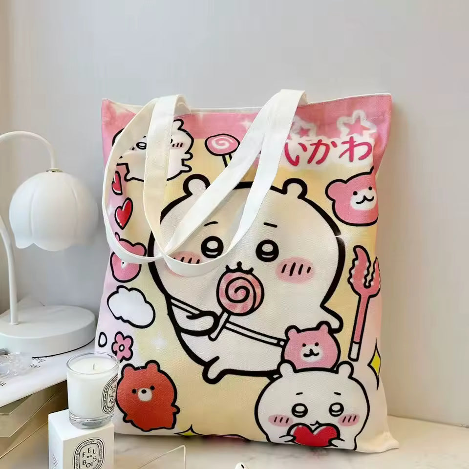 Large Chiikawa Canvas Tote Bag