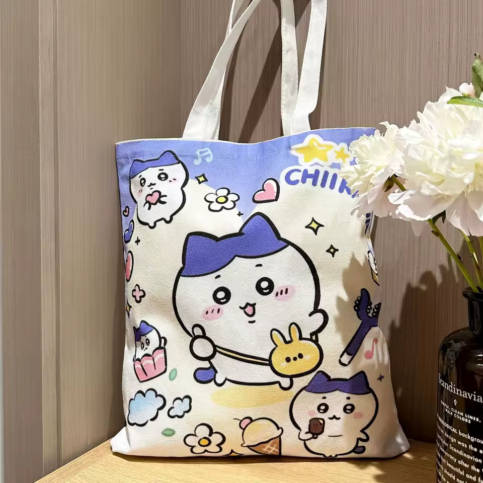 Large Chiikawa Canvas Tote Bag