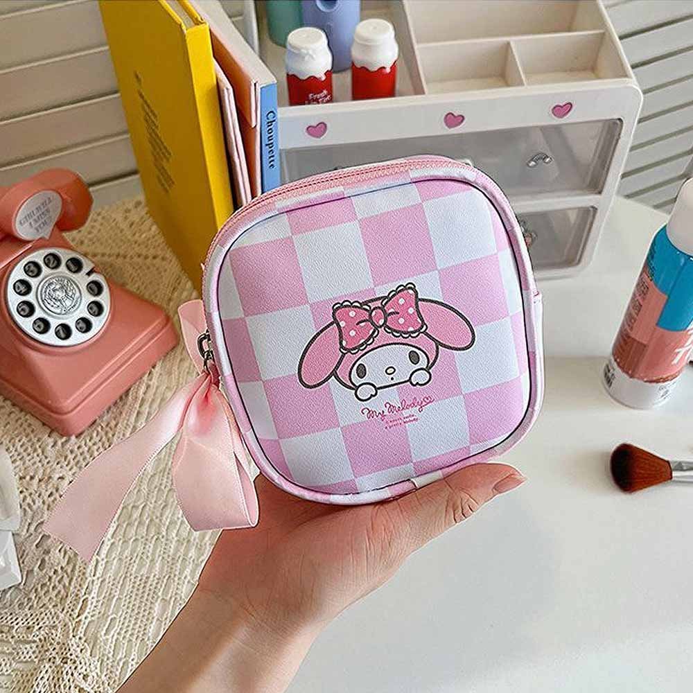 Sanrio Small Square Pouch With Cute Knot