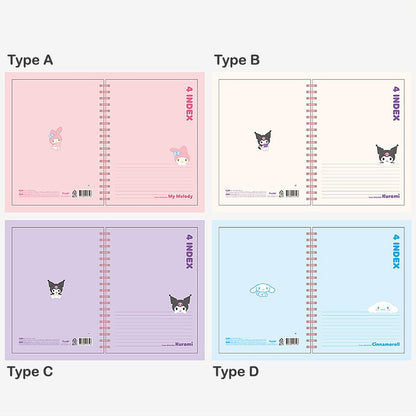 Sanrio Left Bounded 4-Section Thick Notebook