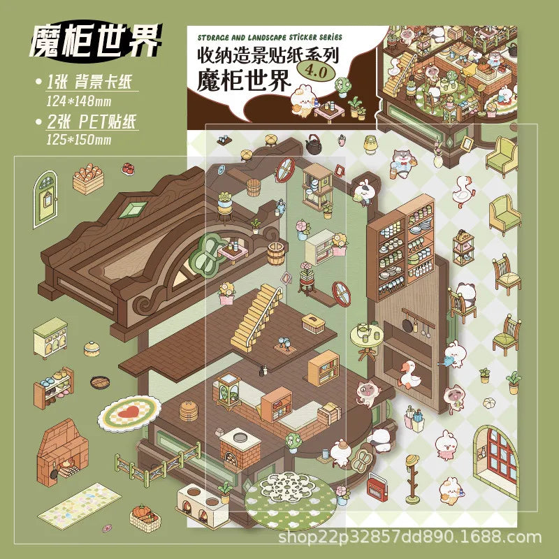 Miniature Scenes Stickers