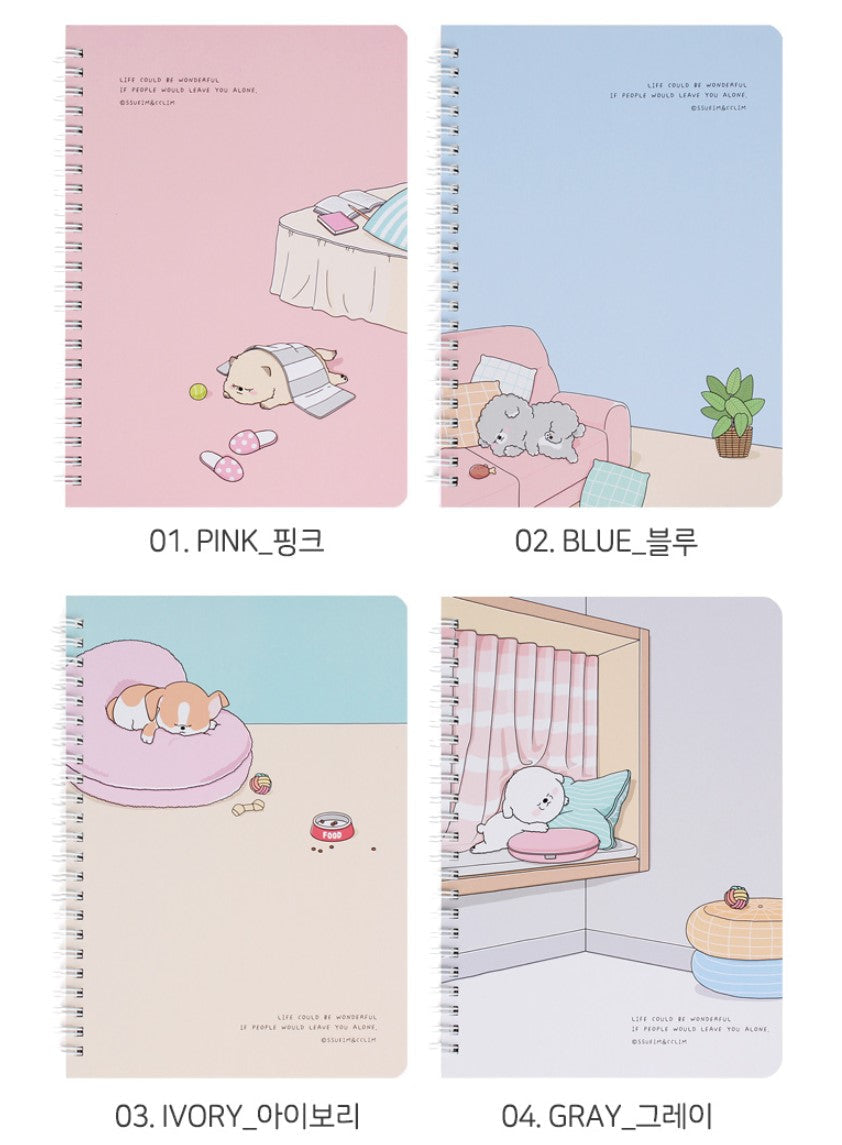 Ssueim&Cclim - Lying Doggie Soft Notebook A5