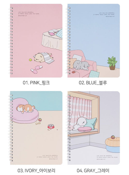 Ssueim&Cclim - Lying Doggie Soft Notebook A5