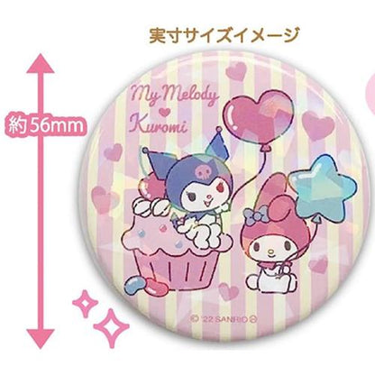 Sanrio Characters Glitter Pinback Bottons Blind Box