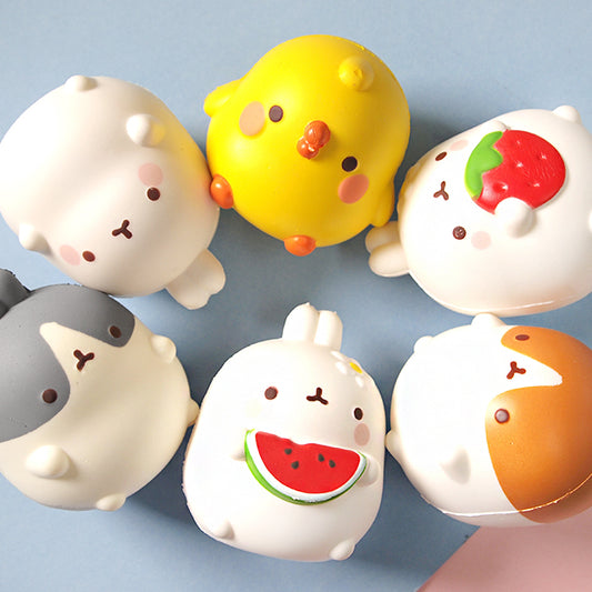 Molang and Piu Piu Squishy Hand Toy / Cake Toppers