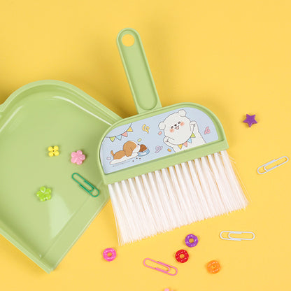 Lying Doggie Mini Dustpan and Brush Set