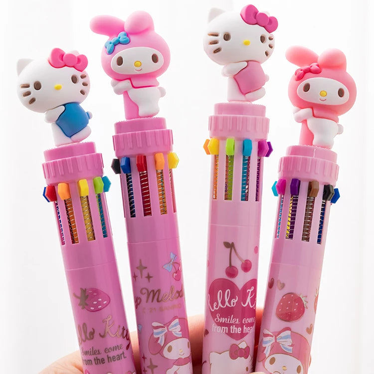 My Melody 6 Color Pen 0.7mm (Pink)