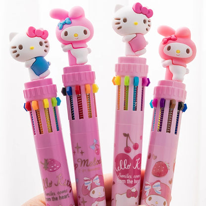 My Melody 6 Color Pen 0.7mm (Pink)