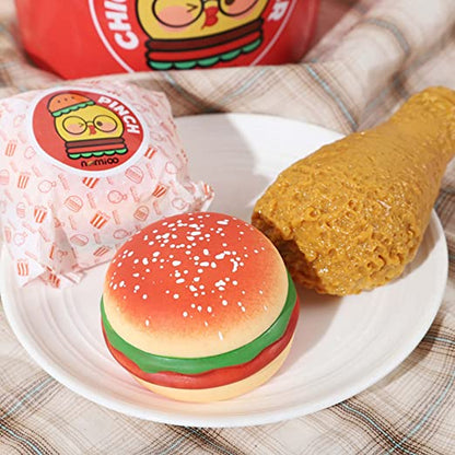 Decompress and Stress Stretch Hamburger Toy