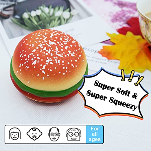 Decompress and Stress Stretch Hamburger Toy