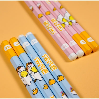 Orange Cat Pencil Set 4 Piece Set