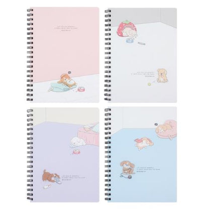 Sleeping Dog PP Cover Spring Notebook